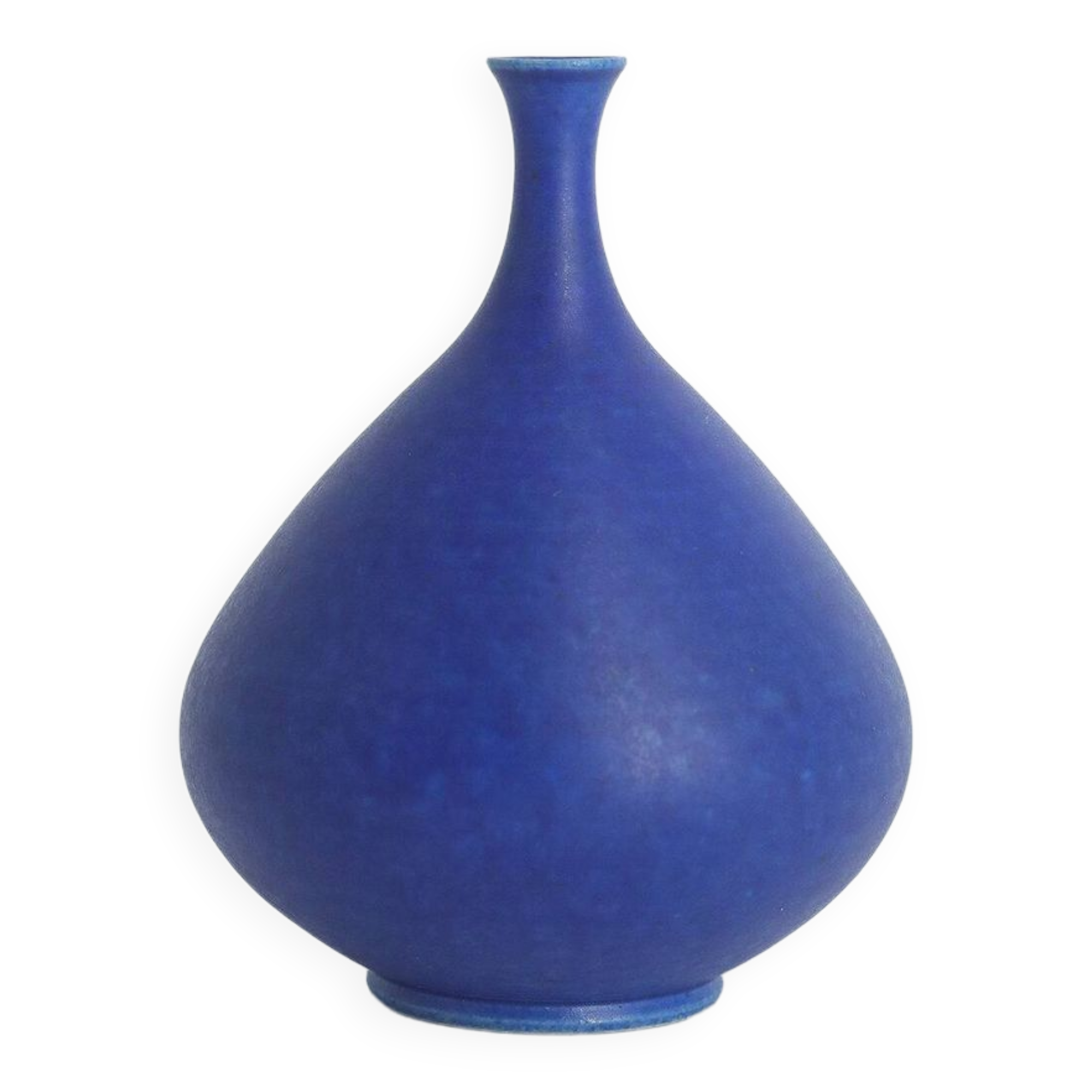 Scandinavian cobalt stoneware vase by Gunnar Borg for Höganäs.