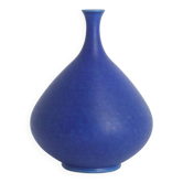 Vase en grès cobalt scandinave par Gunnar Borg pour Höganäs.