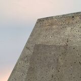 Floor or table lamp in German glass and synthetic cork in M Design style by Ingo Maurer, 1960s.