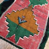 Unique Moroccan rug - Vintage Art Deco rug - Boucharouit rug