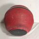 Ball old ART DECO enameled ceramic vase black & red Vintage