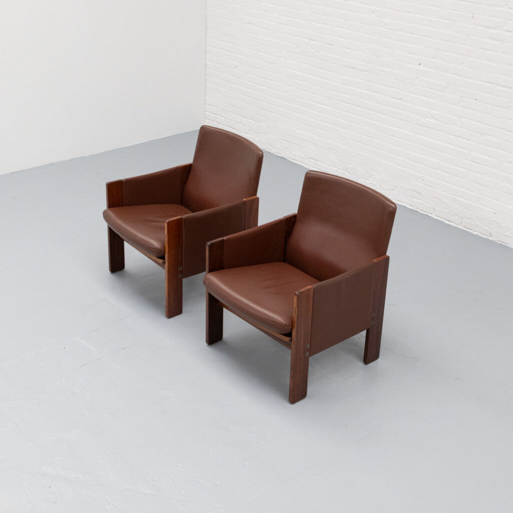 Set of 2 Cassina 917 armchairs by Afra & Tobia Scarpa 1960s