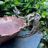 Large Art Nouveau copper fruit bowl Italy 1890s