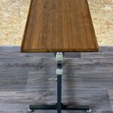 Chariot de service des années 60 et 70, table d'appoint pour dinette, design marron de l'ère spatiale
