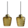 PAIR OF ANTIQUE TEXTURED AMBER GLASS SUSPENSIONS VINTAGE
