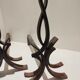 Pair of wrought iron andirons by Raymond Subes vintage
