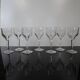 Set of 7 Val Saint Lambert crystal port glasses Nestor model