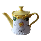 Teapot porcelain white daisies