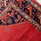 Tapis persan Hamadan vintage fait main, 136 cm x 210 cm, années 1960