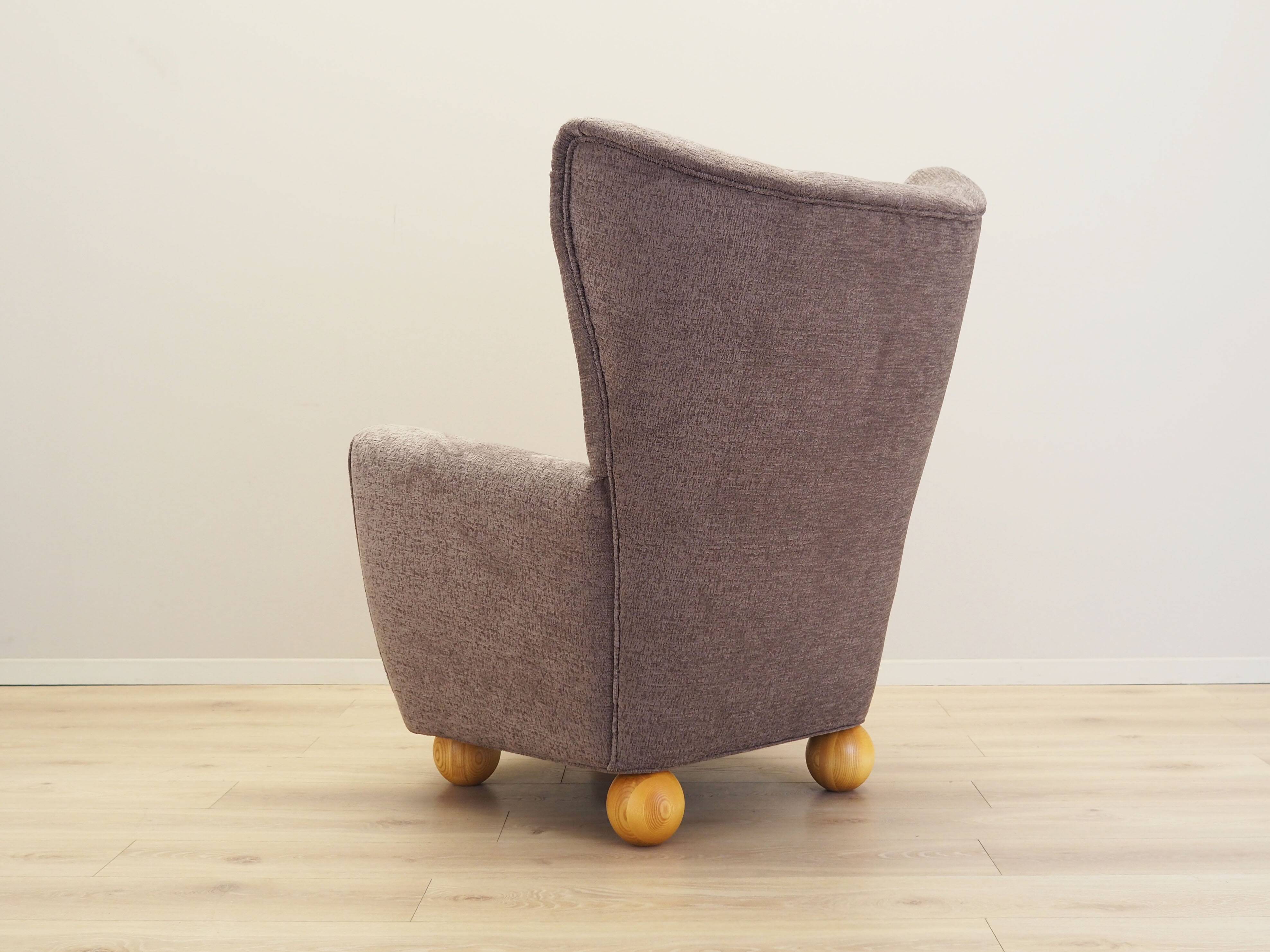 Grey armchair, Scandinavian design, production: Denmark