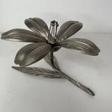 Silver pewter flower ashtray