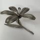 Cendrier fleurs étain argent