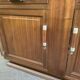 Vintage Parisian art deco sideboard in solid wood and black marble 180cm