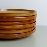 Set of 6 flat sandstone plates