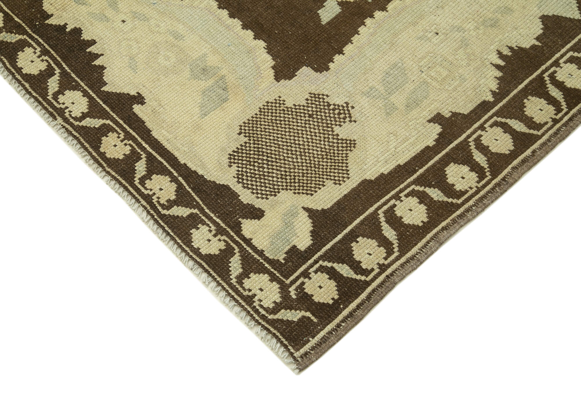 1960s handmade oriental beige carpet 148 cm x 228 cm