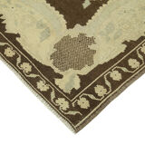 1960s handmade oriental beige carpet 148 cm x 228 cm