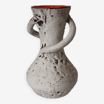 Vase céramique Fat Lava vintage 60/70