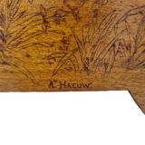 Antique Flemish Wall Tiered Stand, early 1900s