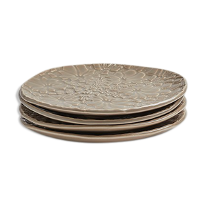 Lot de 4 assiettes blanca