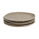 Blanca glossy grège s plates