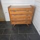 Commode en rotin et bois, années 60