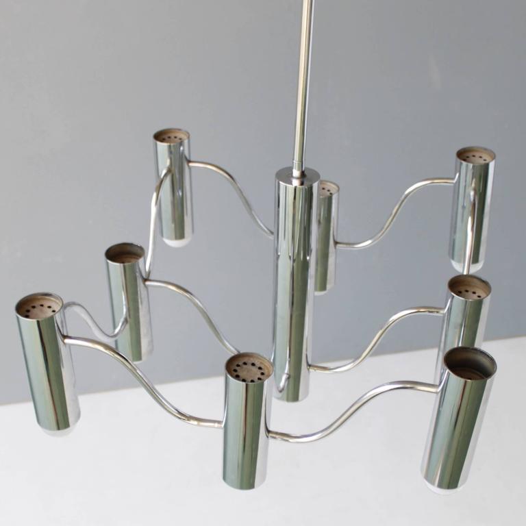 Chandelier in chrome by the Maison Sciolari