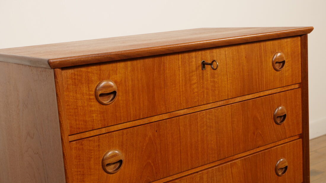 Commode vintage | 6 tiroirs | 104 cm | Teck