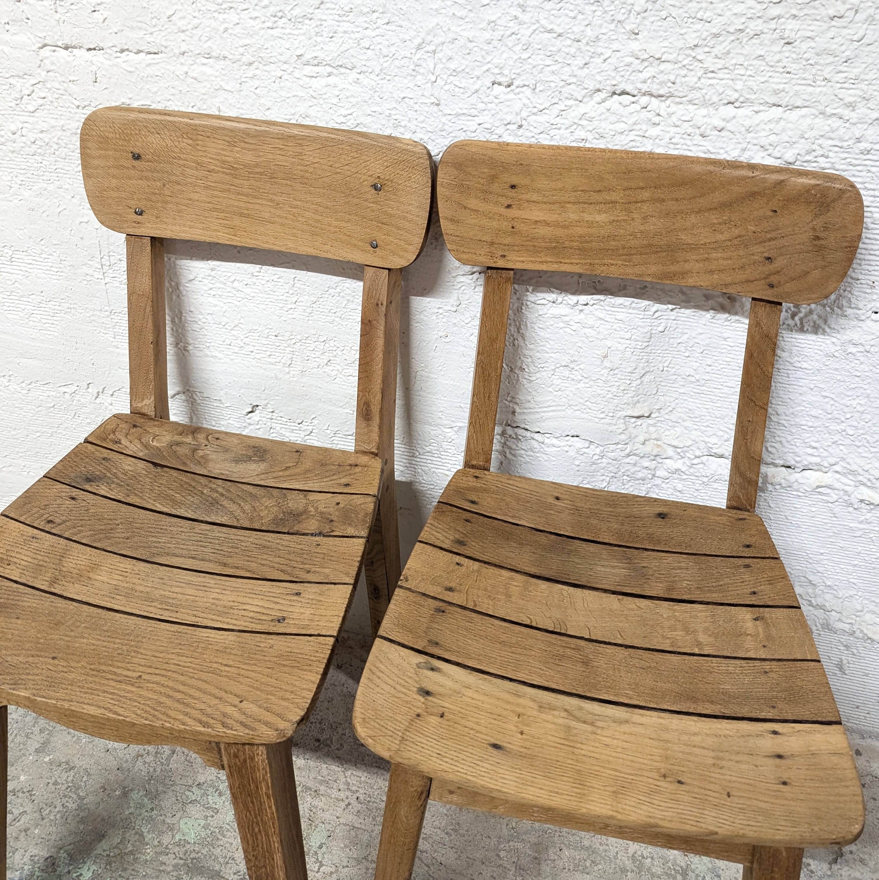 Pair of oak chairs