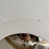 Lampadaire vintage moderniste « modèle 44 » Perzel métal chromé et verre sablé