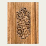 Parisian art deco wardrobe in solid raw oak, removable