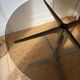 Dining table in metal and smoked glass Roche Bobois