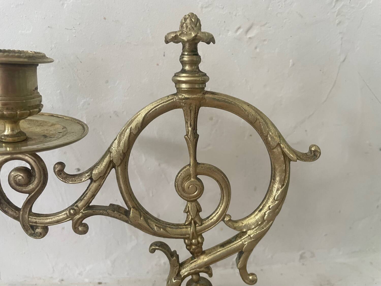 Pair of 19th century bronze candlesticks