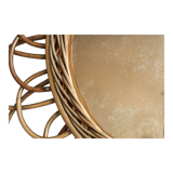 Rattan sun mirror