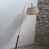 Lampadaire gainé cuir par FJB Corsini pour Metalarte 1950s