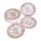 Set of 12 Lunéville earthenware dessert plates