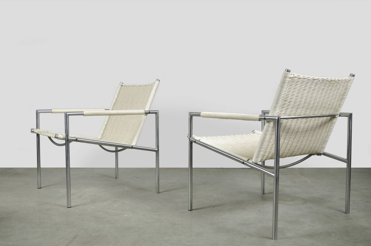 SPECTRUM / Vintage rattan armchairs sz01 / Martin Visser / Netherlands 1980s