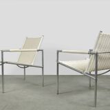 SPECTRUM / Vintage rattan armchairs sz01 / Martin Visser / Netherlands 1980s