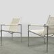 SPECTRUM / Vintage rattan armchairs sz01 / Martin Visser / Netherlands 1980s