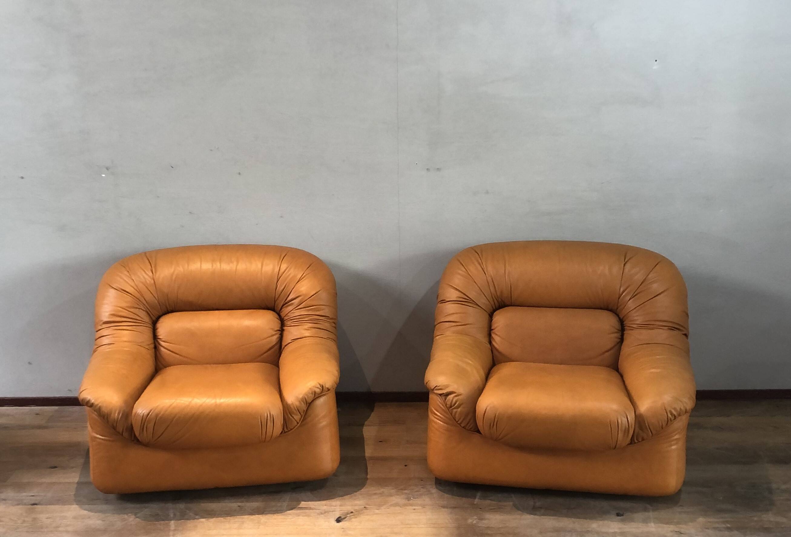 Vintage lederen stoelen