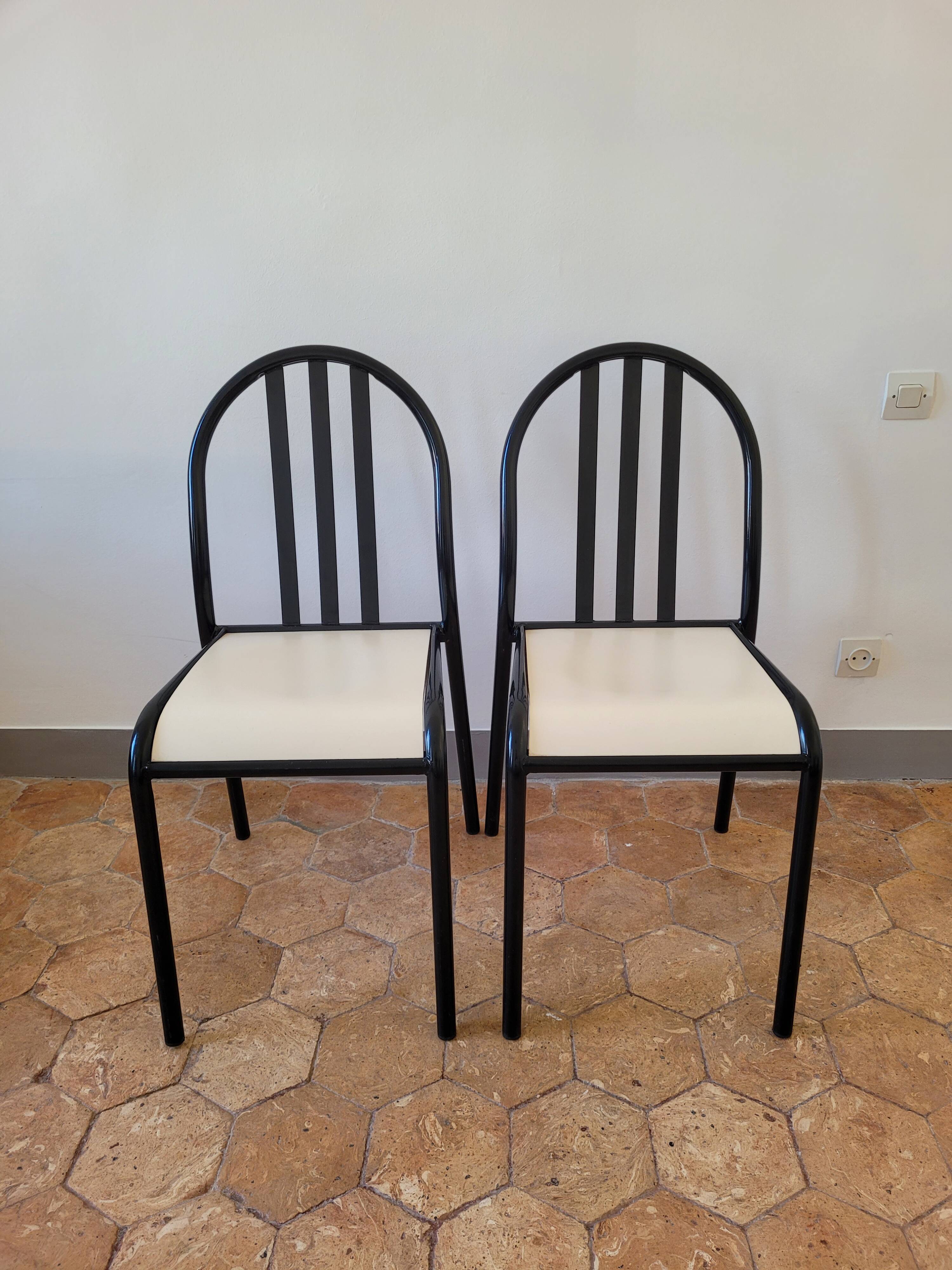 Lot de 8 Chaises dlg Robert Mallet Stevens Tubor moderniste