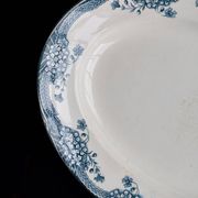 Vintage oval serving platter, Saint Amand earthenware, Nouvelle Usine Céramique