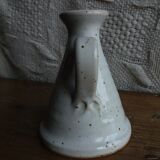 Signed candle holder in glazed ceramic
