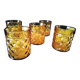 5 Verres gobelets couleur ambré Vintage  Pernod