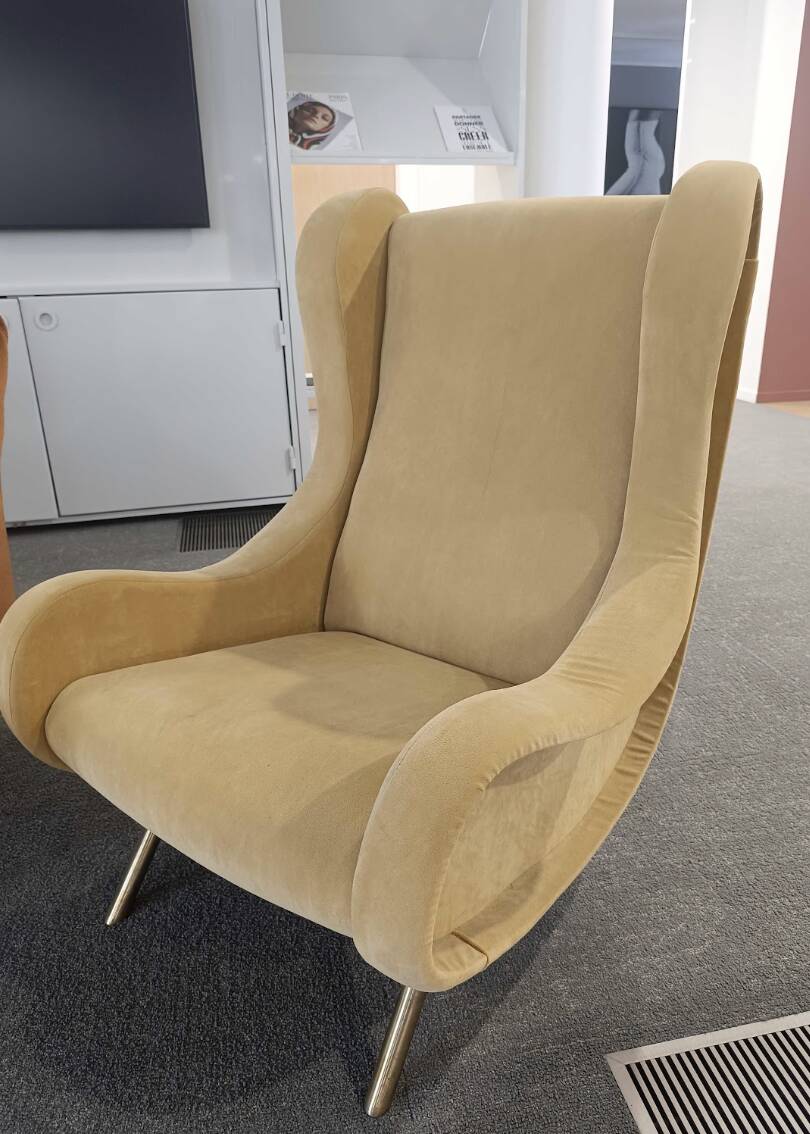 Fauteuil Senior par Marco Zanuso pour Arflex, velours camel
