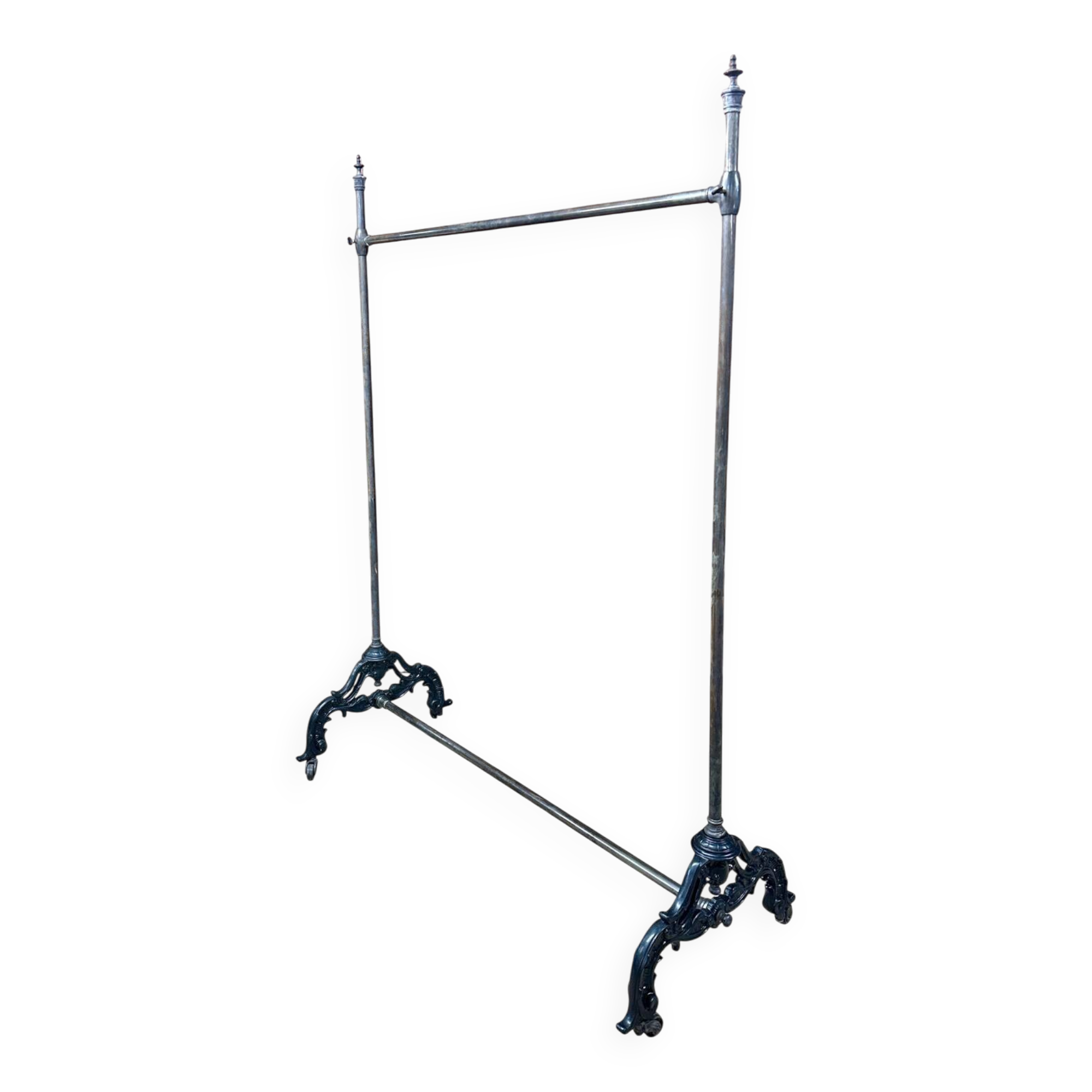 Siegel brand brass clothes rack, circa 1900