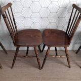 Series of 4 chairs signed Baumann model “Tacoma” from the 60s.