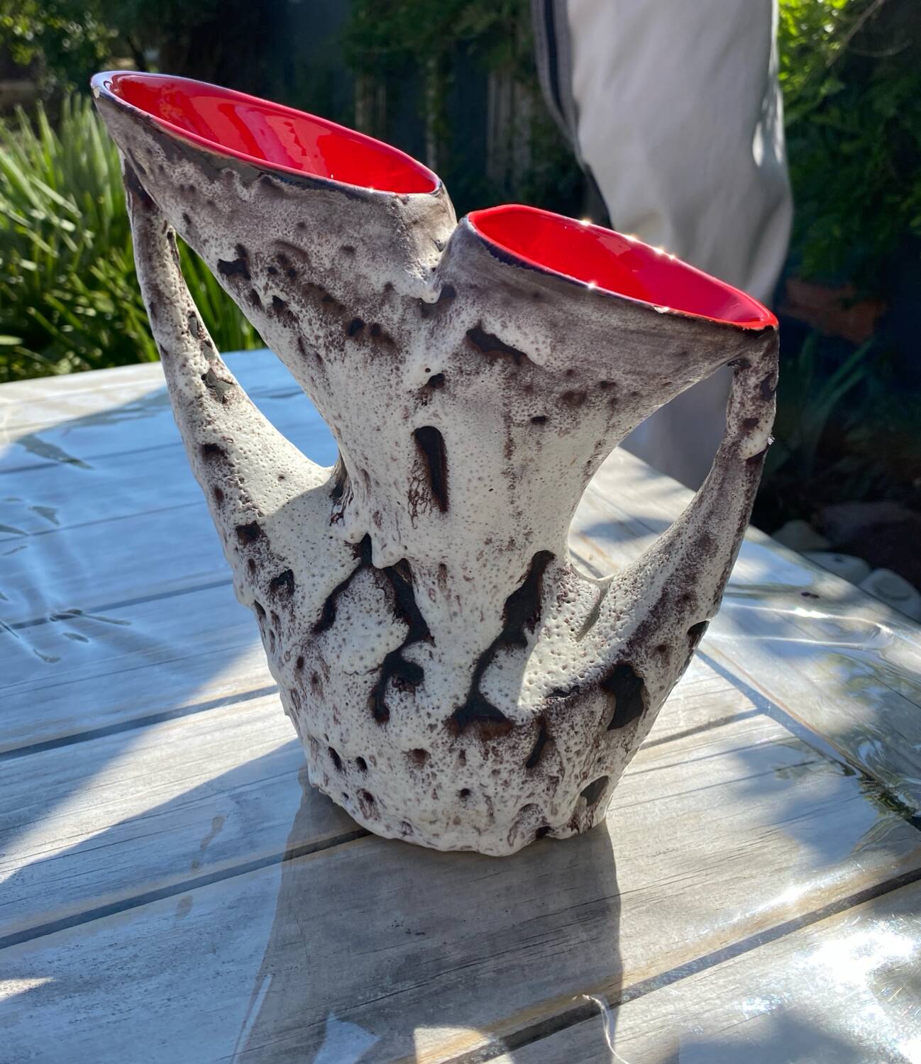 Vintage fat lava vase