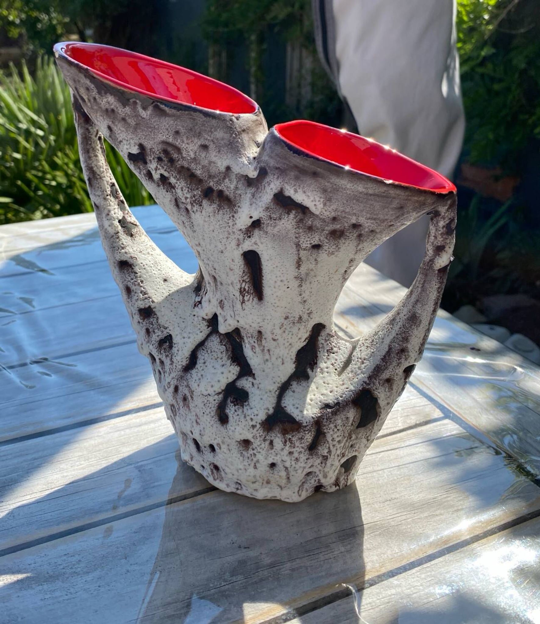 Vintage fat lava vase