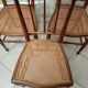 Set de 3 chaises bois et cannage