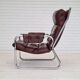 Années 70, design danois, chaise longue, cuir, état d’origine